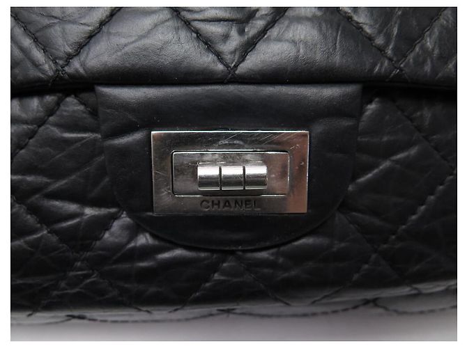 BORSA CHANEL 2.55 MAXI JUMBO IN PELLE QUILTED NERA Nero - vista 5
