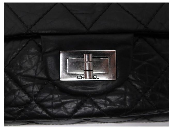 BORSA CHANEL 2.55 MAXI JUMBO IN PELLE QUILTED NERA Nero - vista 6