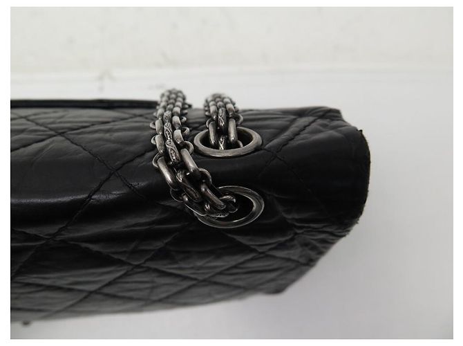BORSA CHANEL 2.55 MAXI JUMBO IN PELLE QUILTED NERA Nero - vista 8