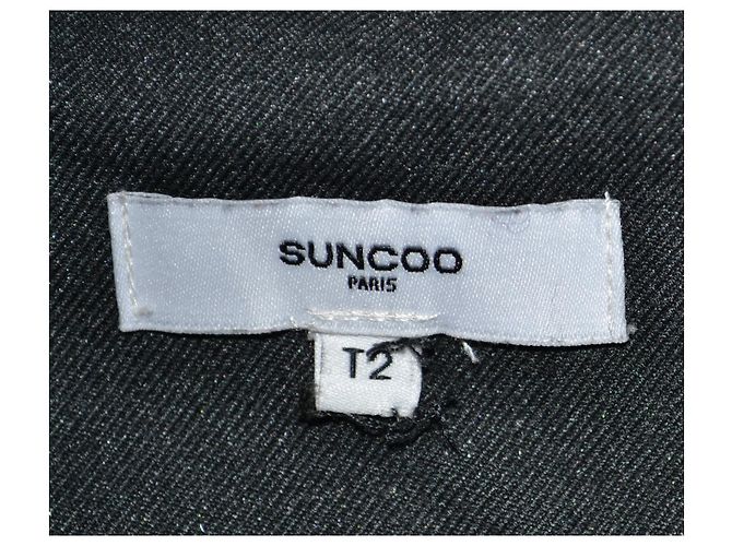 Pantalones de cintura alta Suncoo grises mezcla de algodón Gris antracita - vista 4