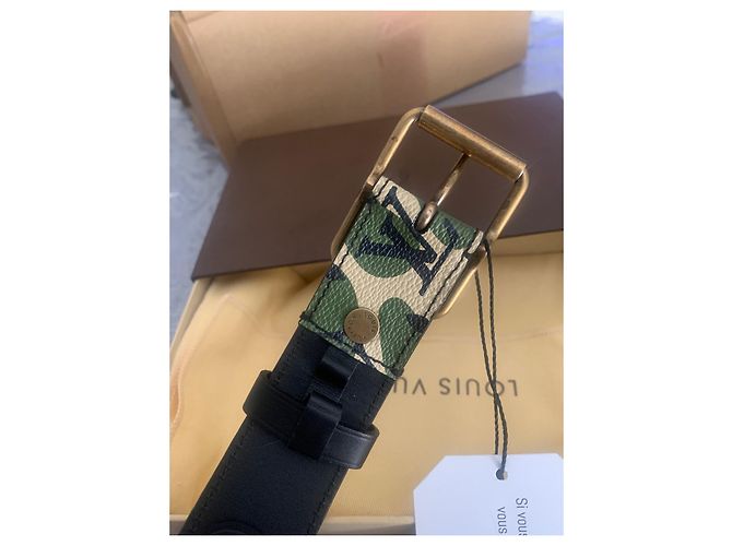Cintura Louis Vuitton Takashi Murakami Monogramouflage Cachi - vista 6