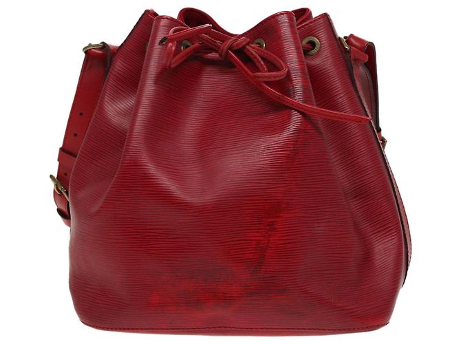 LOUIS VUITTON Epi Petit Noe Shoulder Bag Red M44107 LV Auth 77898 - view 13