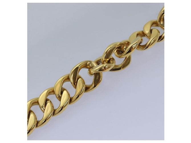 Cintura a catena CHANEL metallo 31.1""" Oro Nero CC Auth bs14988 D'oro - vista 4