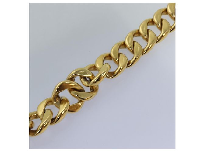 Cintura a catena CHANEL metallo 31.1""" Oro Nero CC Auth bs14988 D'oro - vista 5