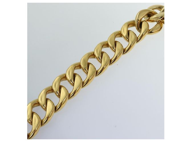 Cintura a catena CHANEL metallo 31.1""" Oro Nero CC Auth bs14988 D'oro - vista 6