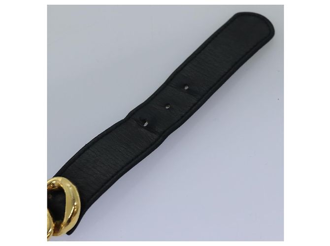 Cintura a catena CHANEL metallo 31.1""" Oro Nero CC Auth bs14988 D'oro - vista 8
