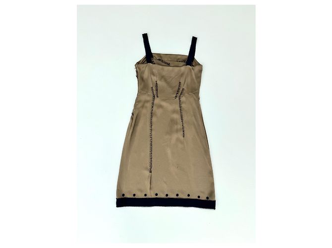 Vestido slip Alberta Ferretti de seda taupe Gris pardo - vista 2