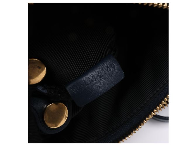 Céline Borsa a tracolla trio in pelle Celine Small in blu navy - vista 14