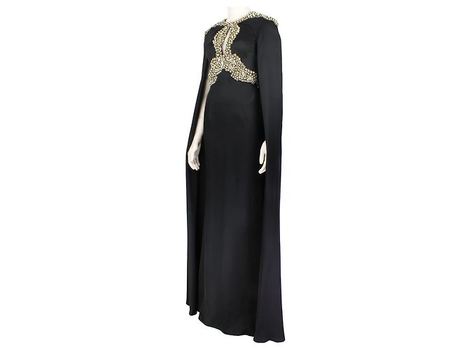 Vestido Capa Joyero Alexander McQueen Negro - vista 2