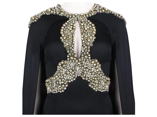 Vestido Capa Joyero Alexander McQueen Negro - vista 6