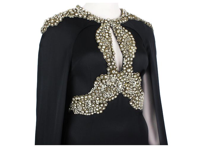 Vestido Capa Joyero Alexander McQueen Negro - vista 7