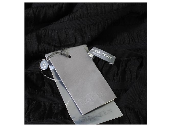 Abito a bande semi-trasparente Alexander McQueen Nero - vista 7