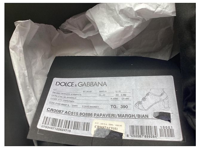 Sandali Dolce & Gabbana in pelle con stampa margherite e papaveri - vista 8