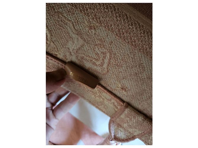 Borsa tote Christian Dior M rosa in cotone - vista 10