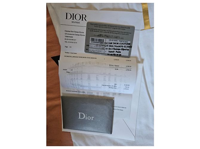 Borsa tote Christian Dior M rosa in cotone - vista 4