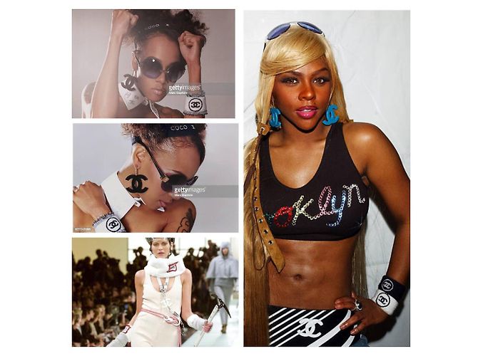 Chanel & Karl Lagerfeld Linea Sportiva Bracciale Vintage Y2K 2000s Multicolore - vista 4