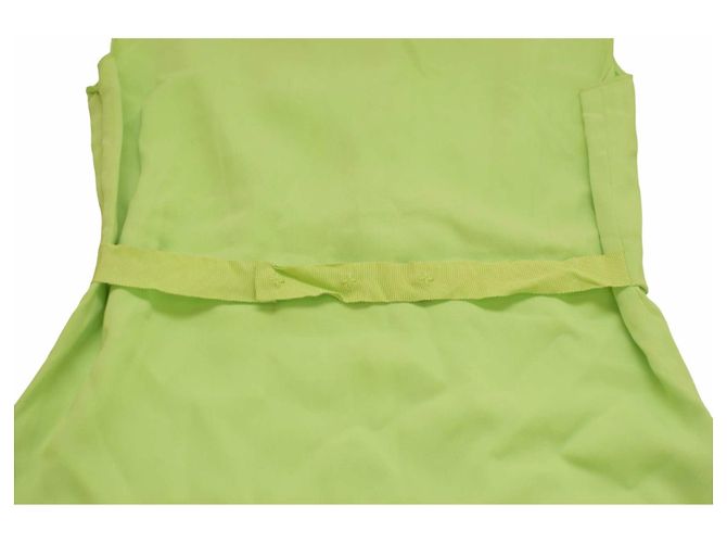 Autre Marque Tahari Mini Bleistiftkleid ärmellos V Ausschnitt limegrün Hellgrün - Ansicht 6