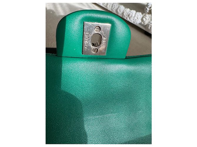 Timeless Borsa classica a manico superiore Chanel Verde - vista 5