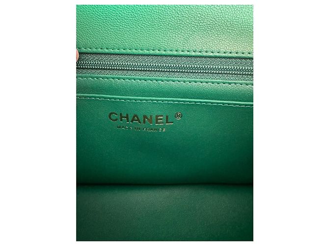 Timeless Borsa classica a manico superiore Chanel Verde - vista 6