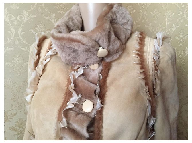 Autre Marque OLIVIER Lederjacke mit Shearling Camel Größe 46 Kamel - Ansicht 4
