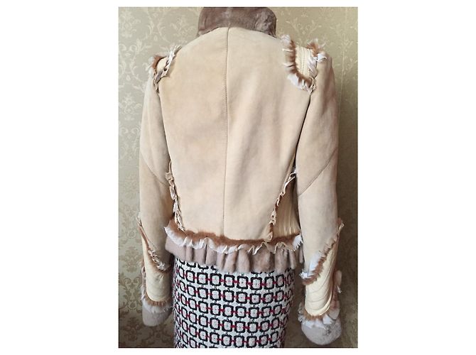 Autre Marque OLIVIER Lederjacke mit Shearling Camel Größe 46 Kamel - Ansicht 5