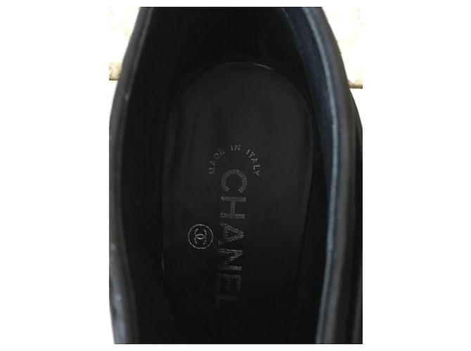 Stivaletti Chanel in pelle nera Nero - vista 10
