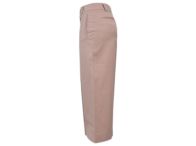 Pantaloni a gamba larga Hermès in cotone rosa - vista 2