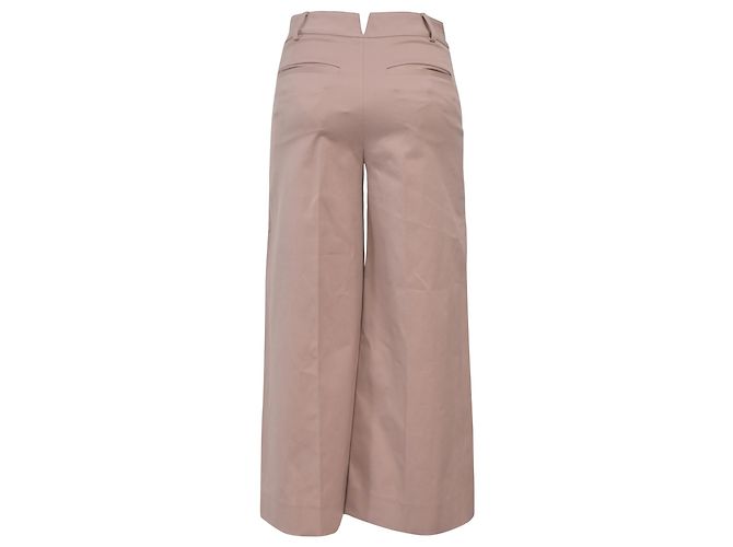 Pantaloni a gamba larga Hermès in cotone rosa - vista 3