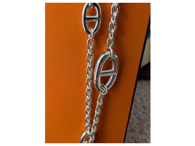Hermès Collana Farandole di 160 cm in argento sterling 925 con scatola Silver hardware - vista 10