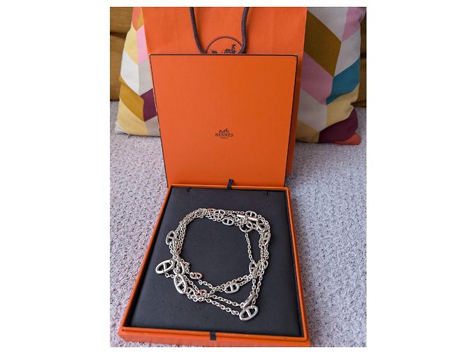 Hermès Collana Farandole di 160 cm in argento sterling 925 con scatola Silver hardware - vista 13