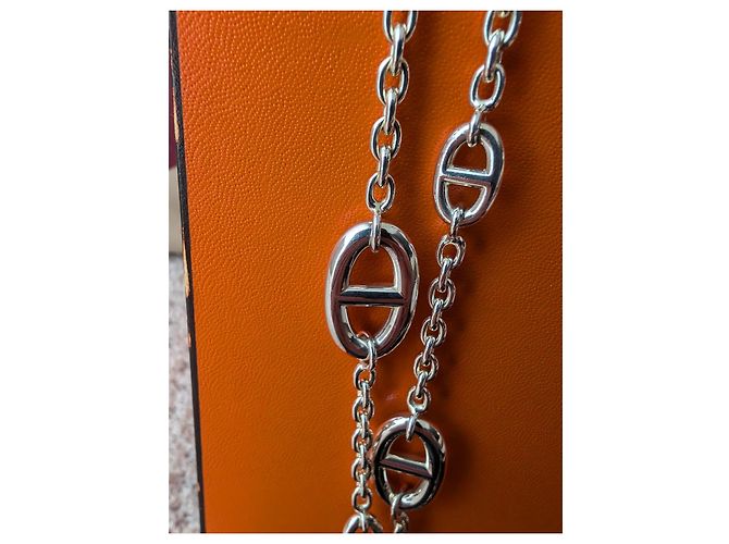Hermès Collana Farandole di 160 cm in argento sterling 925 con scatola Silver hardware - vista 14