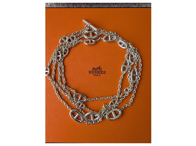 Hermès Collana Farandole di 160 cm in argento sterling 925 con scatola Silver hardware - vista 2