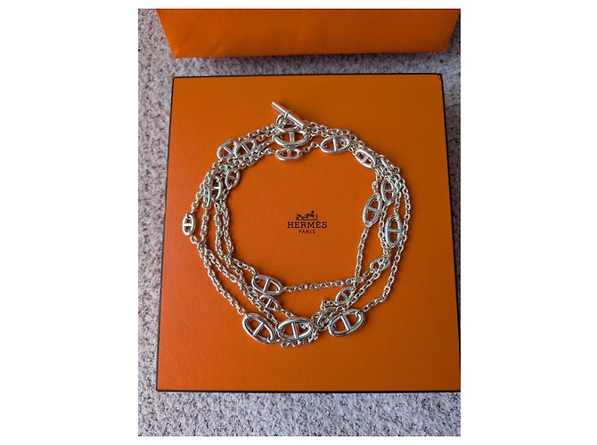 Hermès Collana Farandole di 160 cm in argento sterling 925 con scatola Silver hardware - vista 6
