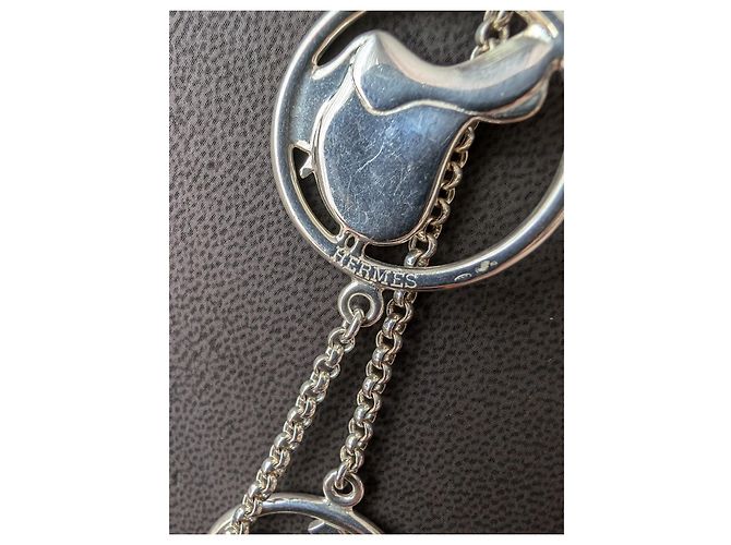 Hermès Collana Equestre Argento 35" Lunga Catena Belcher Ferradura Silver hardware - vista 7