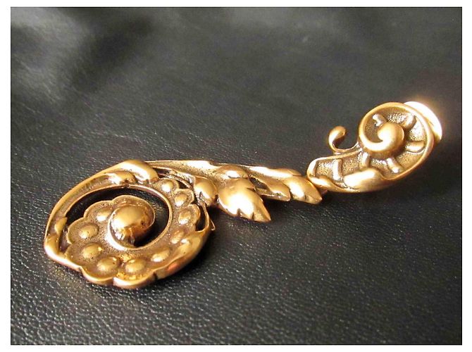 Orecchini Barocchi Oscar de la Renta 1980 Vintage Clip-on Bronzo - vista 4