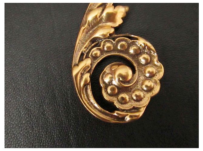 Orecchini Barocchi Oscar de la Renta 1980 Vintage Clip-on Bronzo - vista 5
