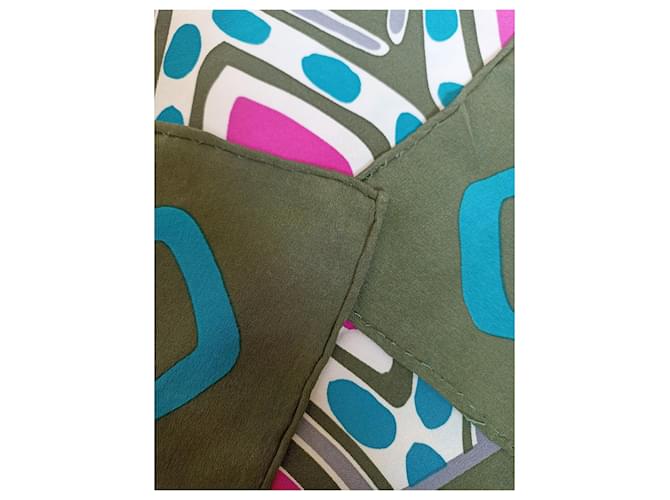 Yves Saint Laurent Sciarpa in seta multicolore - vista 4