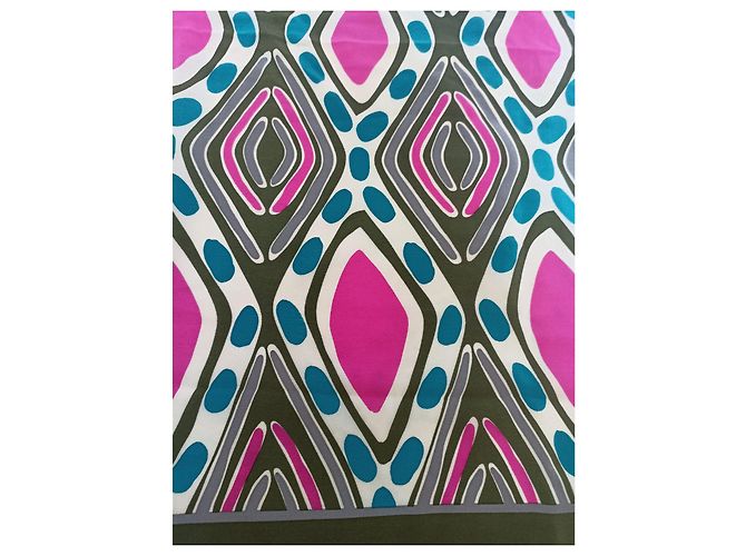Yves Saint Laurent Sciarpa in seta multicolore - vista 5