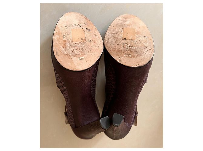 Botines Dior Cuero Morado Oscuro - vista 11