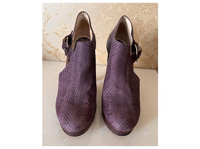 Botines Dior Cuero Morado Oscuro - vista 2