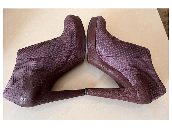Botines Dior Cuero Morado Oscuro - vista 7