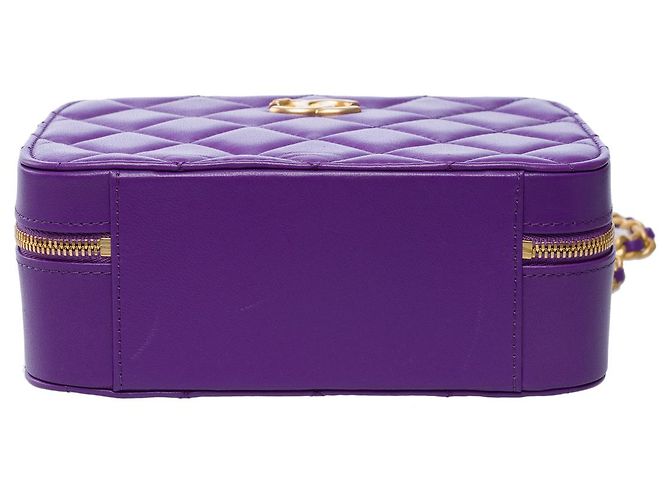 Sac CHANEL Vanity en Cuir Violet - 102012 - vue 11