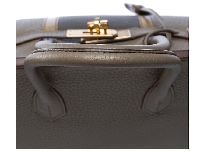 Hermès Sac HERMES Birkin 30 en Cuir Gris - 102014 - vue 10