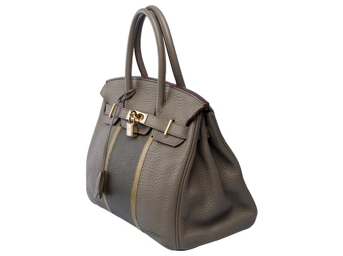 Hermès Sac HERMES Birkin 30 en Cuir Gris - 102014 - vue 5
