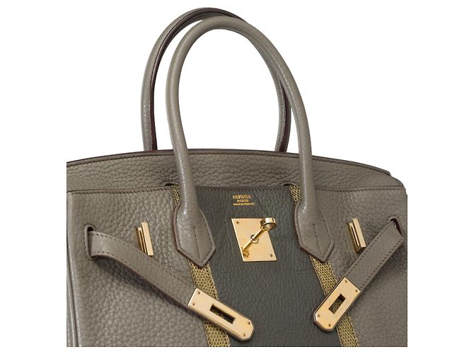 Hermès Sac HERMES Birkin 30 en Cuir Gris - 102014 - vue 7
