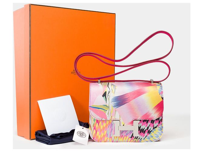 Hermès HERMES Constance Tasche aus mehrfarbigem Seide - 102010 Mehrfarben - Ansicht 2