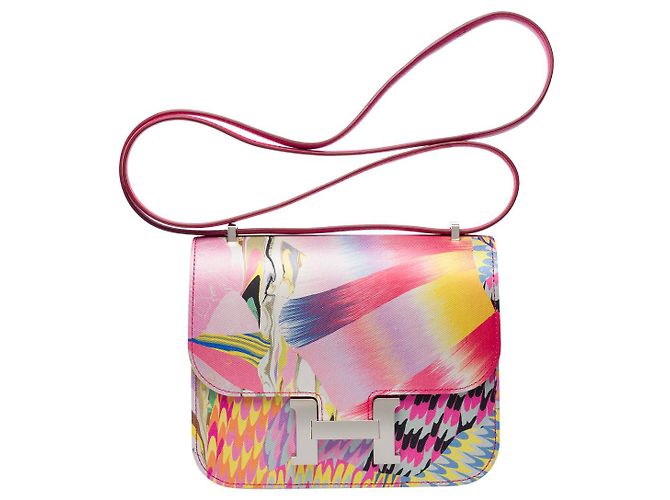 Hermès HERMES Constance Tasche aus mehrfarbigem Seide - 102010 Mehrfarben - Ansicht 3