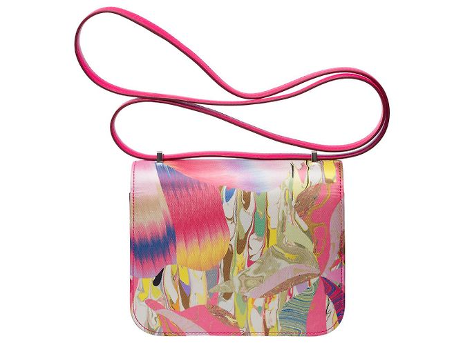 Hermès HERMES Constance Tasche aus mehrfarbigem Seide - 102010 Mehrfarben - Ansicht 4