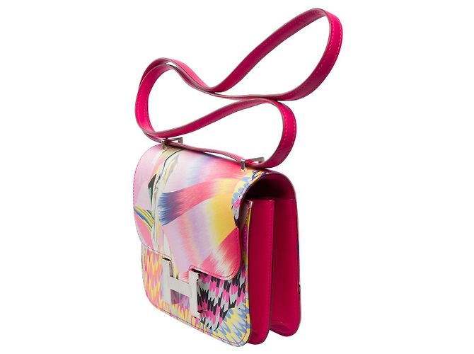 Hermès HERMES Constance Tasche aus mehrfarbigem Seide - 102010 Mehrfarben - Ansicht 5