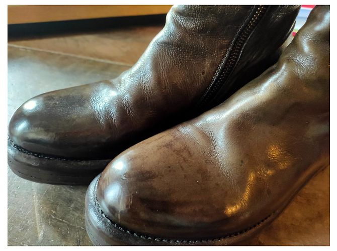Autre Marque Botines DAMY de cuero caqui - vista 11
